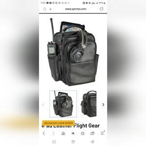 sportys leather flight bag